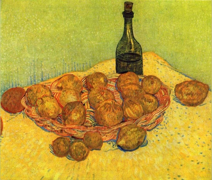 Vincent van Gogh Still life with a bottle of lemons and oranges